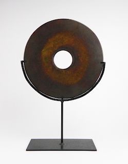 Large Chinese Bi disc, Qing dynasty