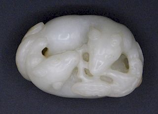 18th c. carved jade stone