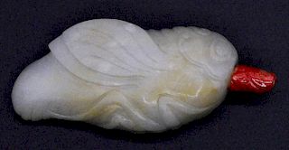 18th c. carved jade snuff bottle