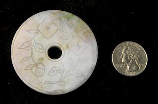 19th c. Chinese jade Bi disc