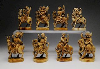 Set of 8 Chinese immortal figures