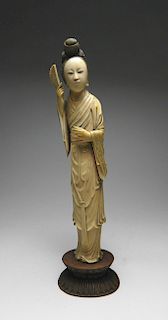 19th c. Chinese carved ivory statue