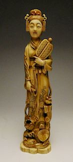 19th c. carved ivory statue