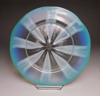Tiffany Favrile pastel glass plate