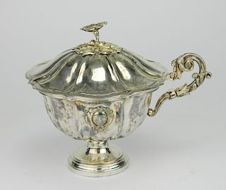 Silver-plate covered dish