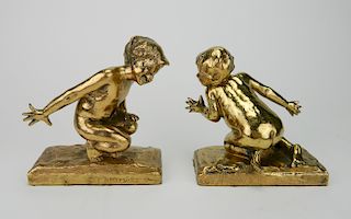 Pair of Edith B. Parsons bookends