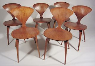 Set of 6 Norman Cherner chairs