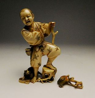 Asian carved ivory figure