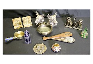 Grouping Of Miscellaneous Antique Cabinet Items.
