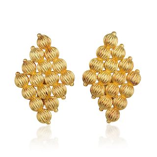 Lalaounis Gold Bead Earrings