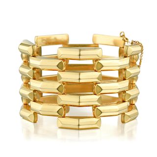 Wide Gold Stampato Bracelet