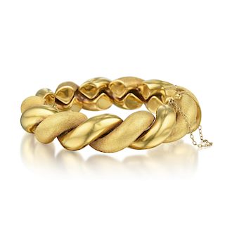 Twisted Rope Gold Bracelet, Italian