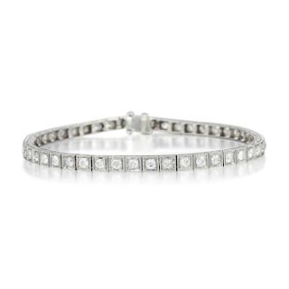 Art Deco Diamond Line Bracelet