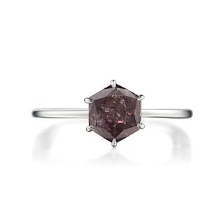 1.12-Carat Fancy Purple Pink Diamond Ring