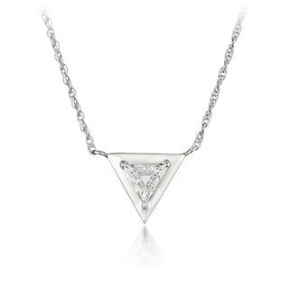 Triangle-Cut Diamond Pendant Necklace