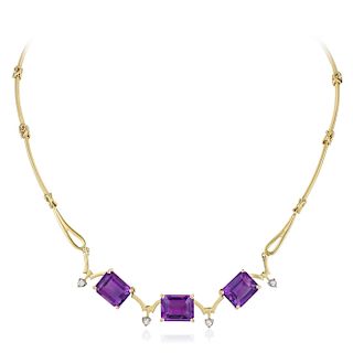 H. Stern Amethyst and Diamond Necklace