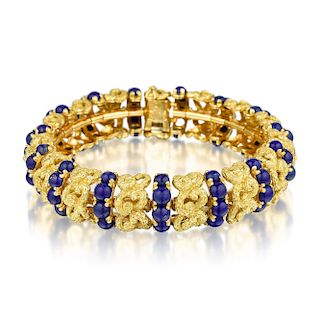 Lapis Lazuli Gold Bracelet