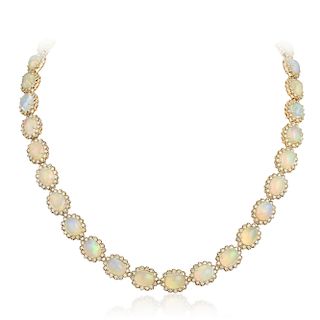 Orianne Opal and Diamond Necklace