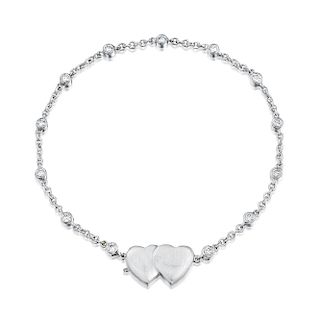 Ruser Diamond Heart Chain Bracelet