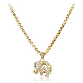 Chopard Happy Diamond Elephant Pendant Necklace