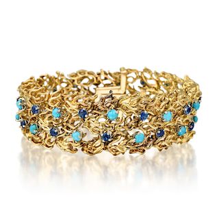 Sapphire and Turquoise Bracelet
