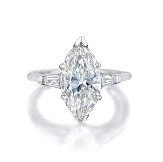 2.54-Carat Marquise-Cut Diamond Ring