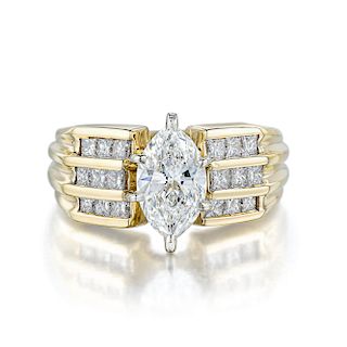 1.00-Carat Marquise-Cut Diamond Ring