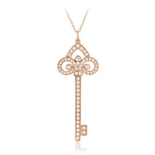 Tiffany & Co. Fleur de Lis Key Pendant Necklace