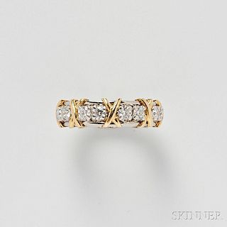 18kt Gold, Platinum, and Diamond "Sixteen Stone" Ring, Schlumberger, Tiffany & Co.