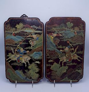 PR. CHINESE PAINTED PANELS 