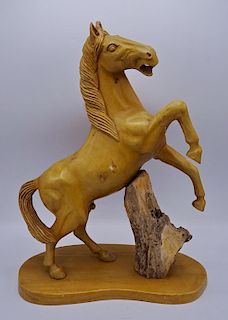 CARVED WOOD HORSE