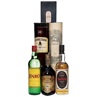 Whisky de Escocia, Irlanda y Korea. a) Grant's Classic. 18 años. Blended. Banffshire. b) Lagavulin...