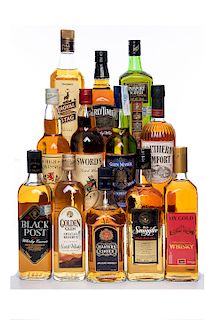 Whisky de Escocia,Camboya, Argentina, Brasil y U.S.A.  Royal Stag, Passport, X.O. Royal, Southern Comfort.  Total de Piezas: 12.
