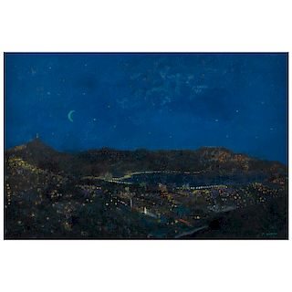 TRINIDAD OSORIO, Acapulco No. 2, Signed, Oil on canvas, 19.8 x 29.7” (50.5 x 75.5 cm)