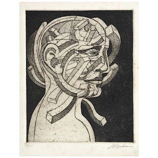 ARNOLD BELKIN, Untitled, Signed, Etching 8 / 25, 8.8 x 9.8” (30 x 25 cm)