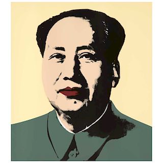 ANDY WARHOL, Mao - Yellow, with a “Fill in your own signature” stamp in the back, Serigraph, 33.2 x 29.1” (84.5 x 74 cm)