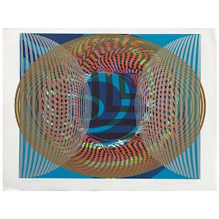 ROGELIO POLESELLO, Rainbow, Signed and dated 83, Lithograph 108 / 150, 17.3 x 21.6” (44 x 55 cm)