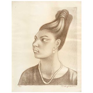 RAÚL ANGUIANO, Untitled, Signed and dated 1957, Lithography 29 / 62, 20.4 x 16.5” (62, 52 x 42 cm)