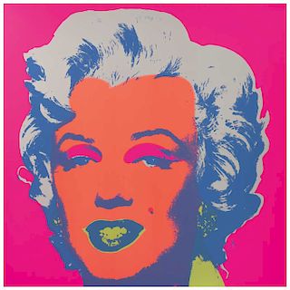ANDY WARHOL, II.22: Marilyn Monroe, with a seal in the back "Fill in your own signature", Serigraphy, 
35.4 x 35.4” (90 x 90 cm)