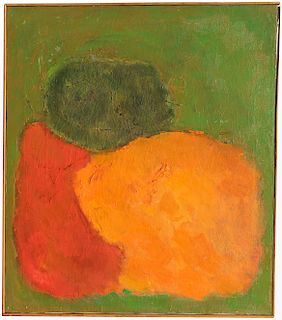 Signed, 1960 Abstract Painting. Indian School