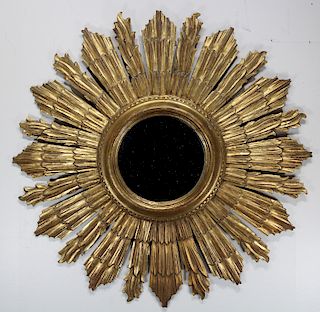 'Danby' Italian Carved Wood Starburst Mirror