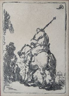 After Rembrandt (1606-1669) Etching