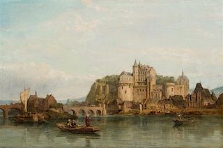 * George Clarkson Stanfield, (English, 1828-1878), Braubach on the Rhine, c. 1855