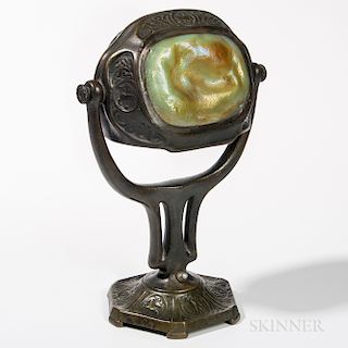 Tiffany Studios Bronze Turtleback Zodiac Desk Lamp