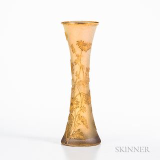 Daum Nancy Acid-etched Floral Vase
