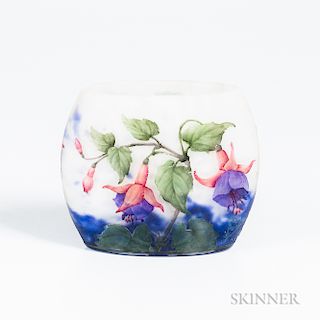 Daum Enameled Floral Vase