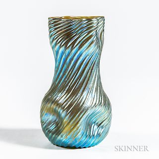 Loetz Creta Silberiris Art Glass Vase