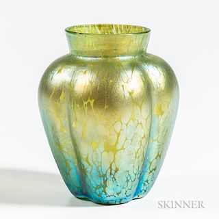 Loetz Creta Papillon Art Glass Vase