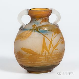 Galle Two-handled Dragonfly Vase