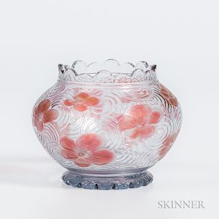 Thomas Webb & Son for Tiffany & Co. Acid-etched Glass Vase